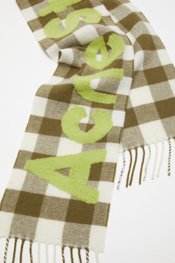 (image for) Aesthetic Check logo scarf - Narrow